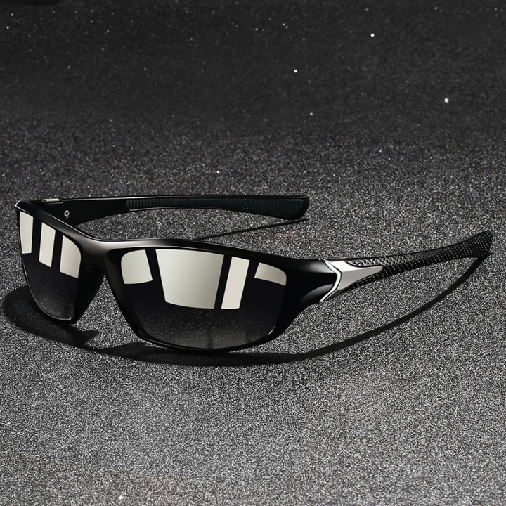Okulary przeciwsłoneczne męskie - szkła polaryzacyjne - UV400 - lekki metal