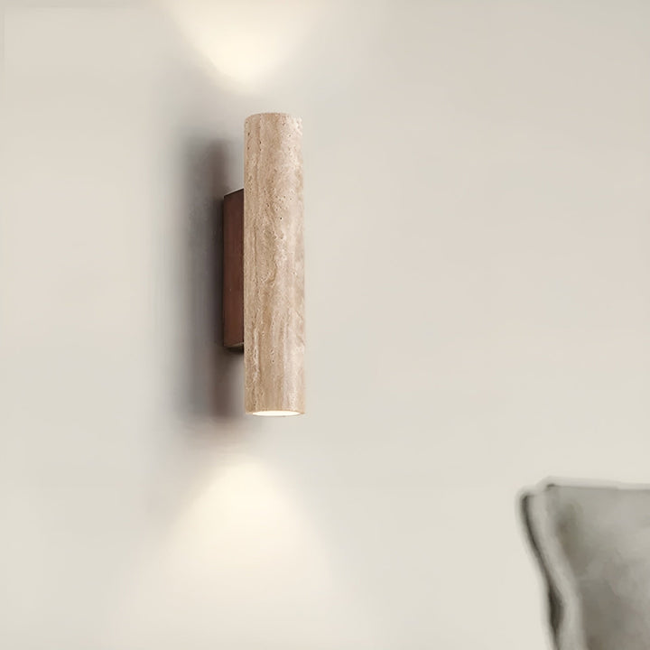 Lampa ścienna | Eleganckie oświetlenie | Design z trawertynu
