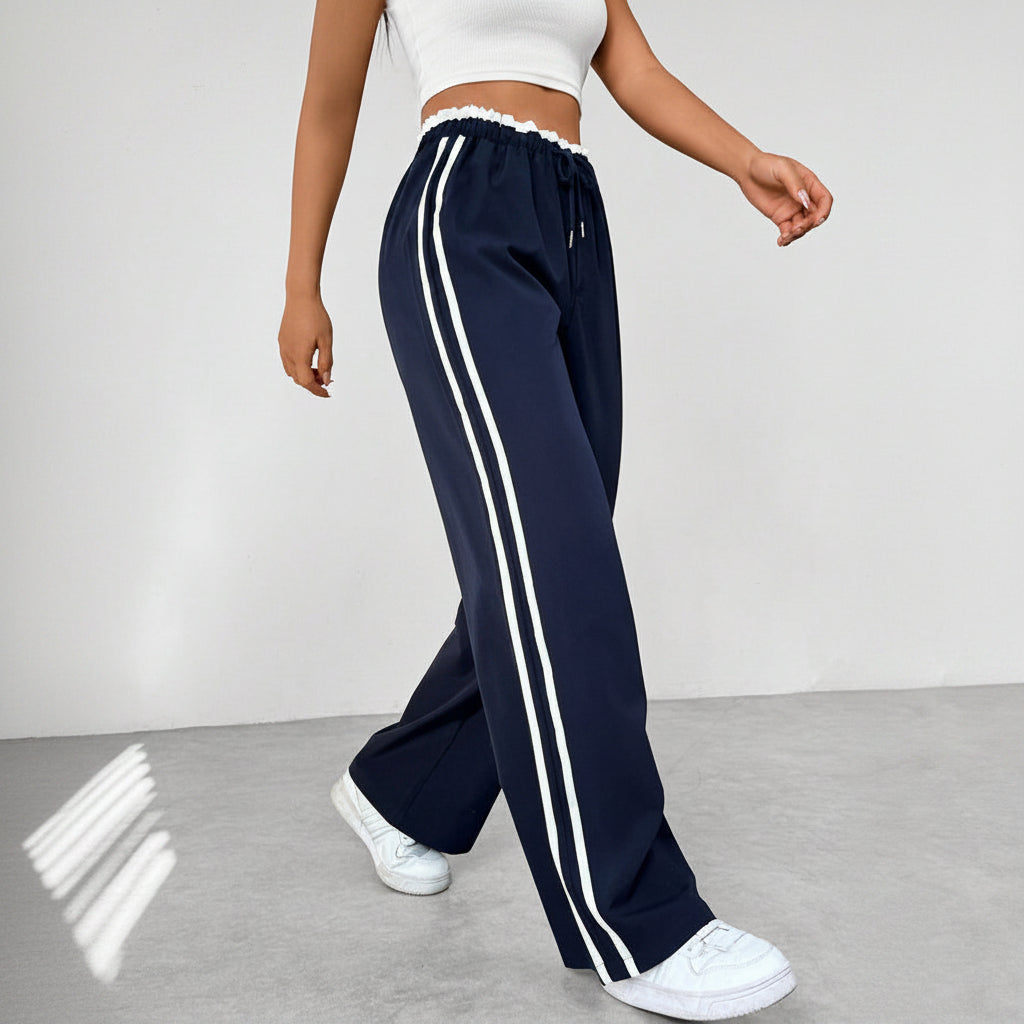 Trendy Sportowe Szerokie Spodnie