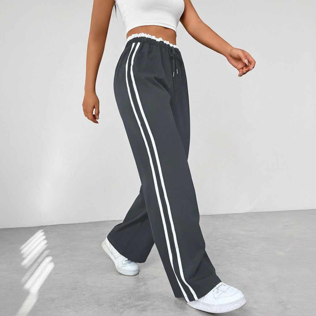 Trendy Sportowe Szerokie Spodnie