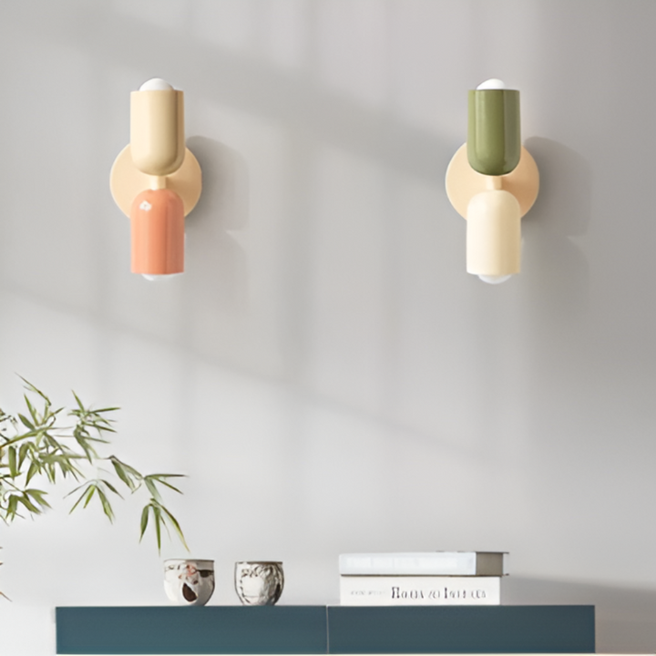 Dwustronna Lampa Ścienna LED w Skandynawskim Designie - Nowoczesne Oświetlenie do Domu