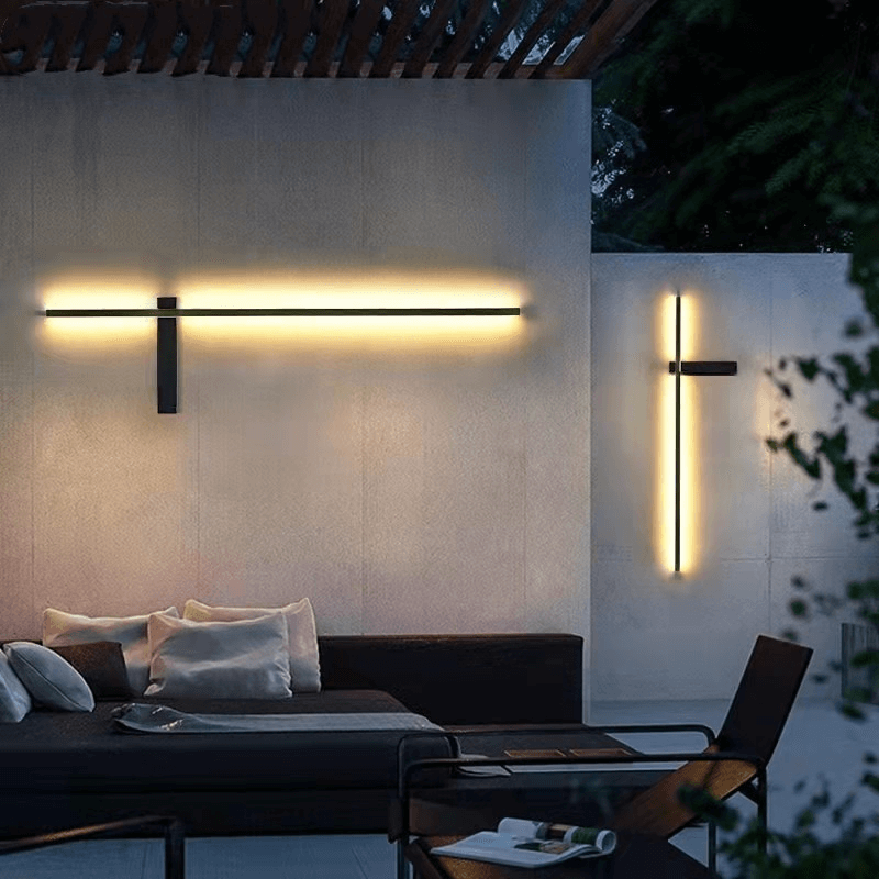 Nowoczesna zewnętrzna lampa ścienna LED