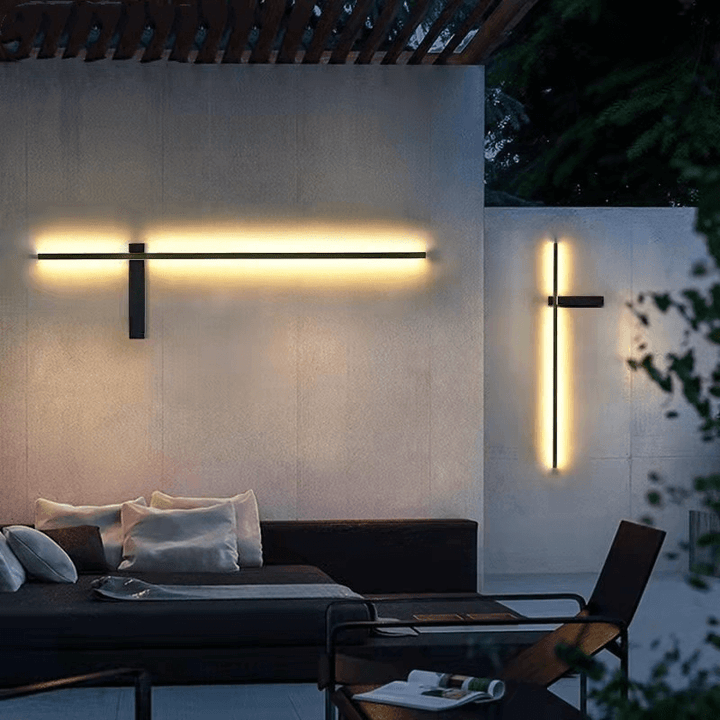Nowoczesna zewnętrzna lampa ścienna LED
