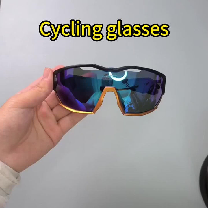 Okulary rowerowe z poliwęglanu z 3 szkłami – okulary przeciwwietrzne do jazdy na rowerze, biegania i aktywności na świeżym powietrzu