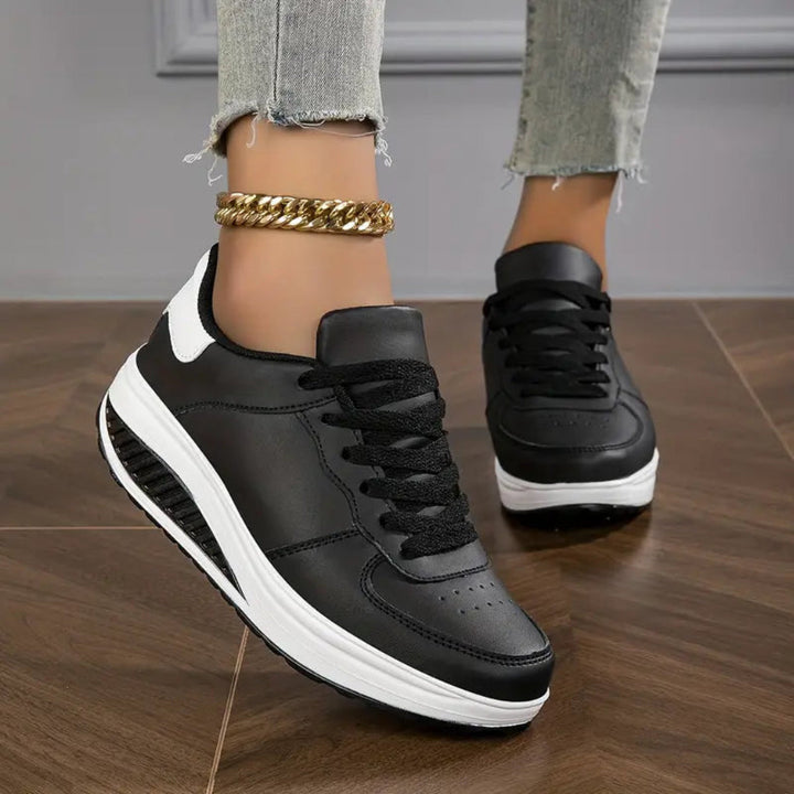 Kobiece platformowe buty z PU skóry