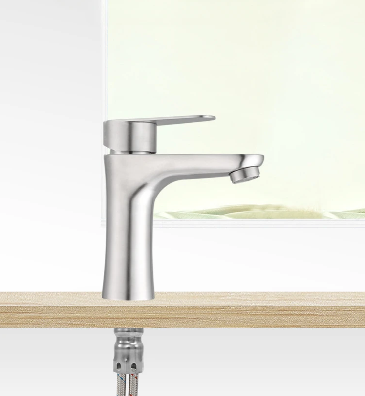 Bateria umywalkowa ze stali nierdzewnej z jednouchwytowym mieszaczem – nowoczesny design do łazienki i umywalki