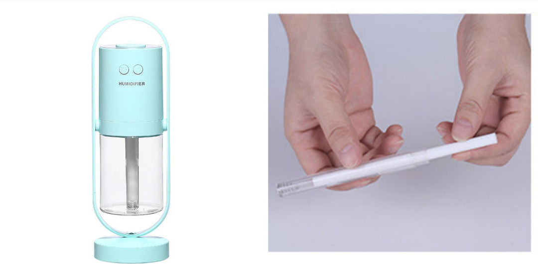 Nawilżacz powietrza USB z lampką projekcyjną, cichy, odpowiedni do samochodu