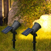 Solarna Lampa Ogrodowa LED z Reflektorem i Czujnikiem Zmierzchu