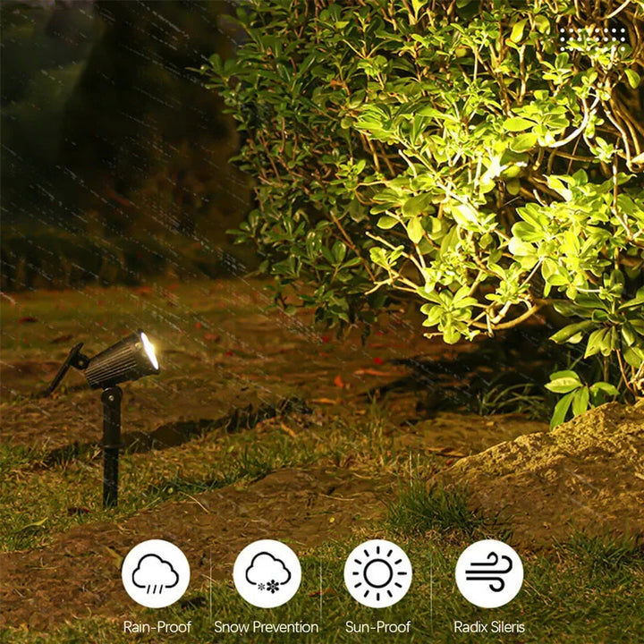 Solarna Lampa Ogrodowa LED z Reflektorem i Czujnikiem Zmierzchu