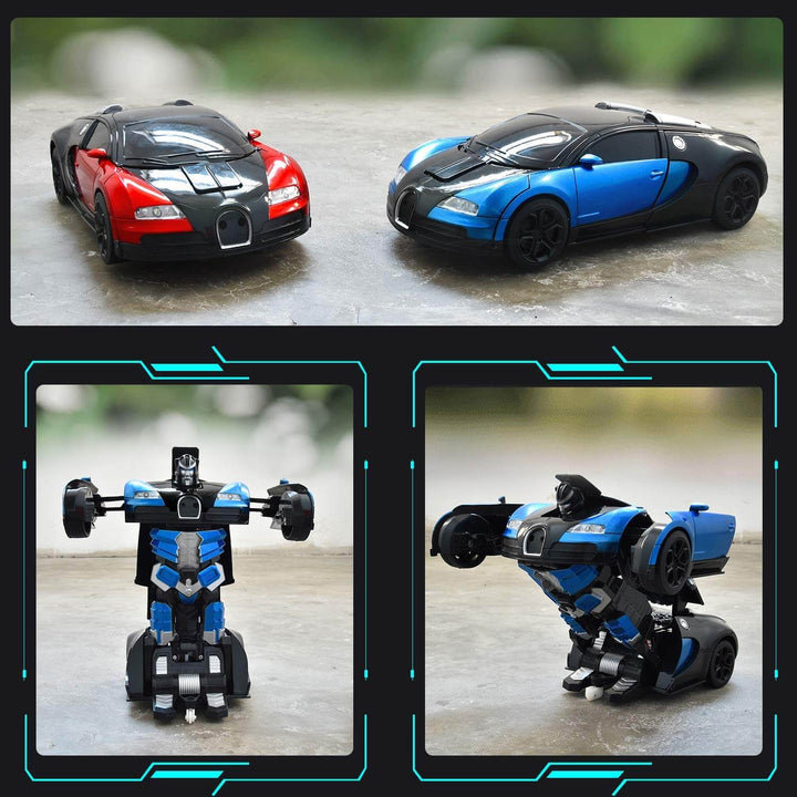 Zdalnie sterowany transformujący samochód-robot zabawka