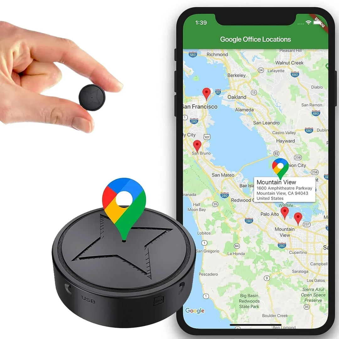 Kompaktowy magnetyczny lokalizator GPS – śledzenie w czasie rzeczywistym pojazdów, zwierząt domowych i cennych przedmiotów – ładowany przez USB