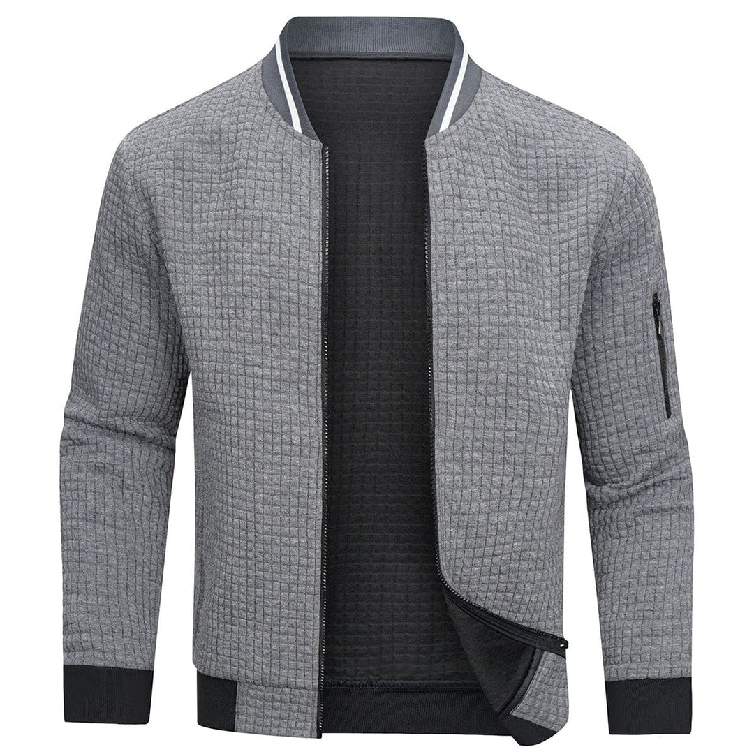 Bluza męska pikowana z zamkiem