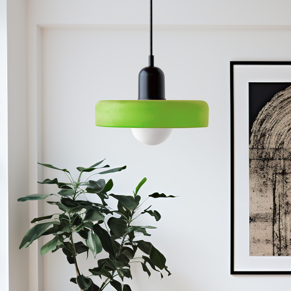 Kolorowa lampa wisząca w stylu Bauhaus - StiloGlas