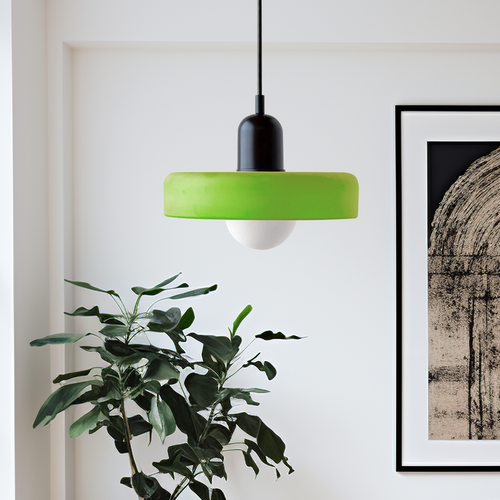 Kolorowa lampa wisząca w stylu Bauhaus - StiloGlas