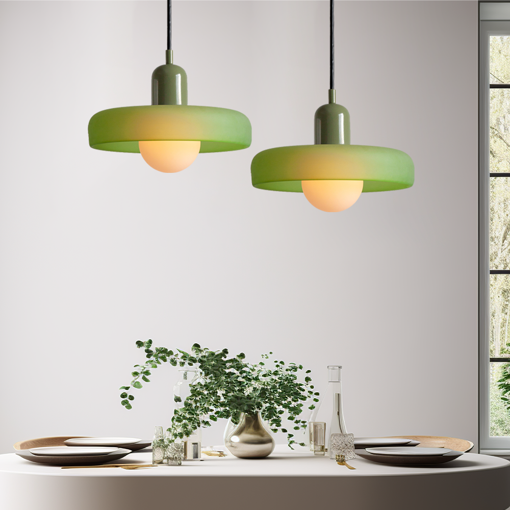 Kolorowa lampa wisząca w stylu Bauhaus - StiloGlas