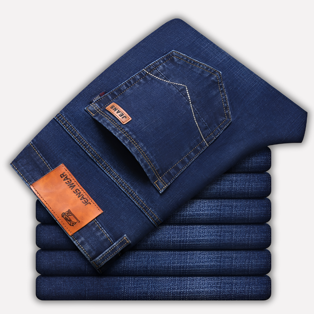 Jeansy Męskie Proste Nogi - Wytrzymały Denim