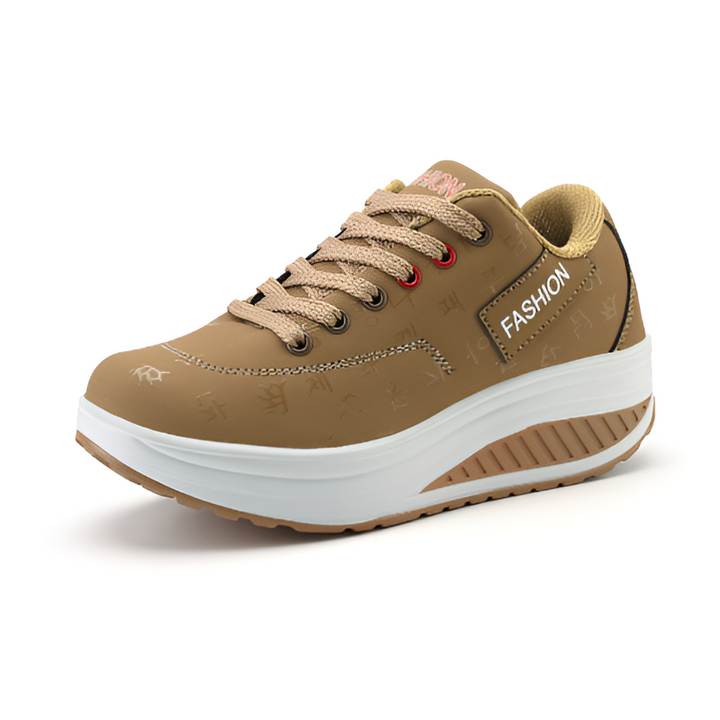 Kobiece platformowe buty z PU skóry