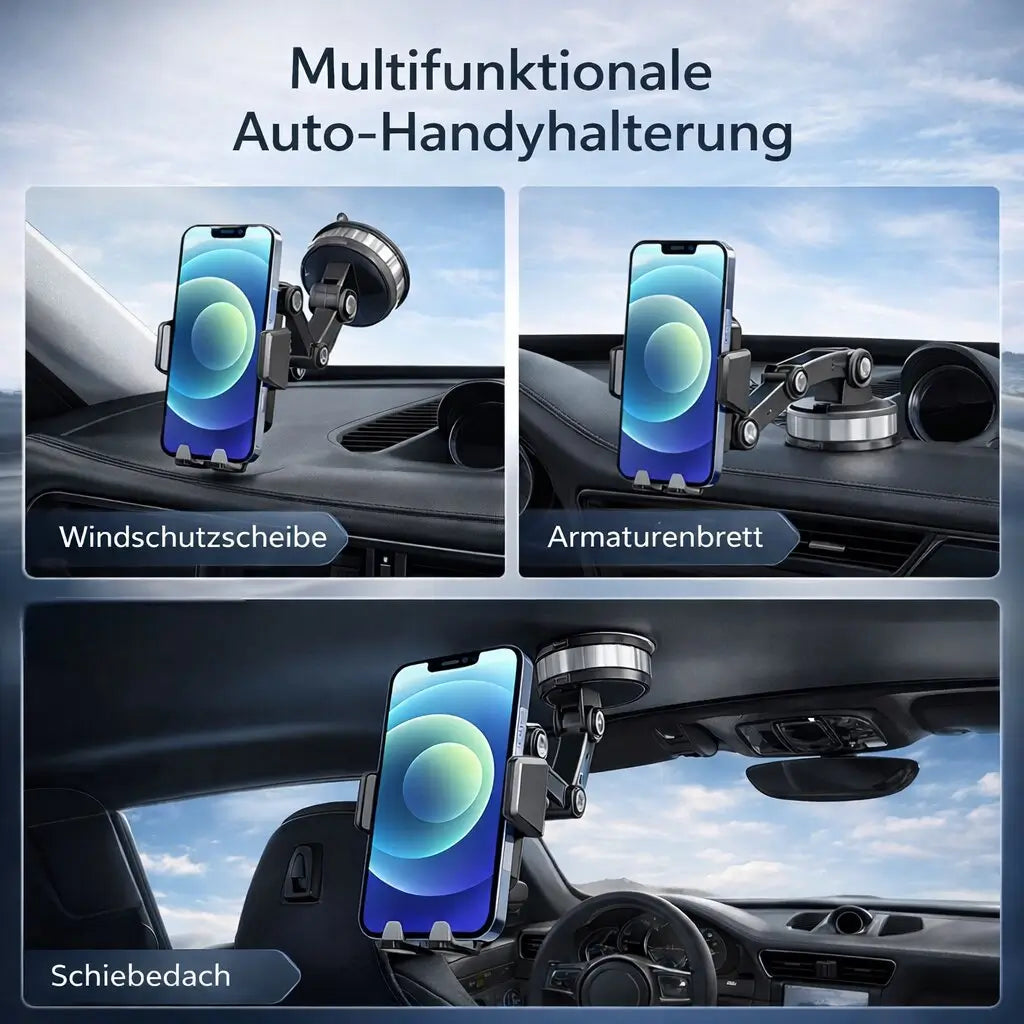 Uchwyt samochodowy na smartfon | Uchwyt na smartfon z przyssawką i obrotem 360° | LuxGrip
