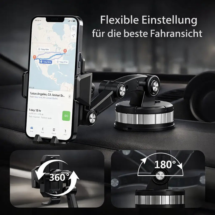 Uchwyt samochodowy na smartfon | Uchwyt na smartfon z przyssawką i obrotem 360° | LuxGrip
