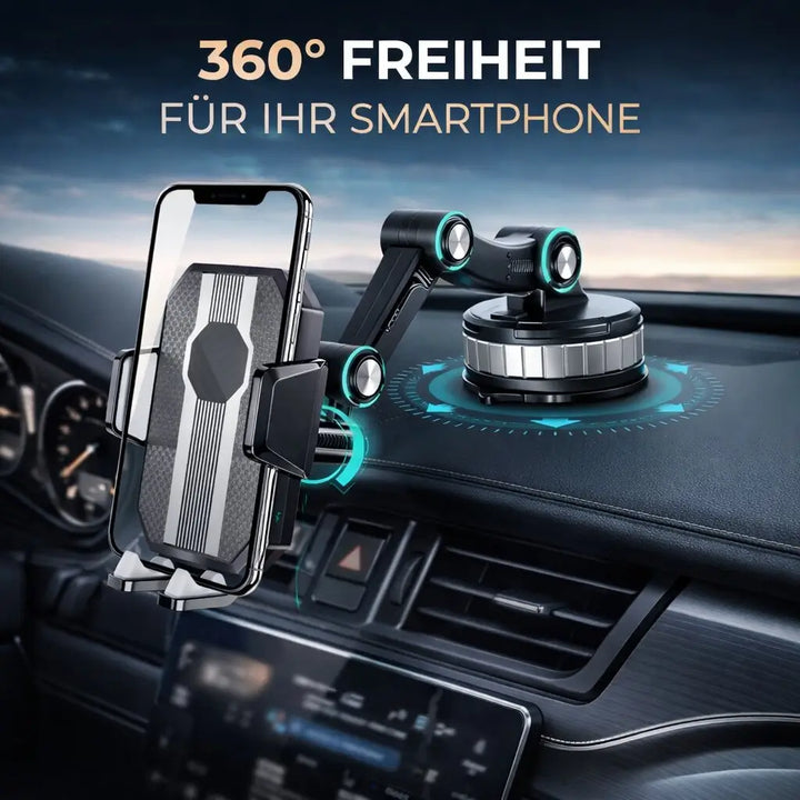 Uchwyt samochodowy na smartfon | Uchwyt na smartfon z przyssawką i obrotem 360° | LuxGrip