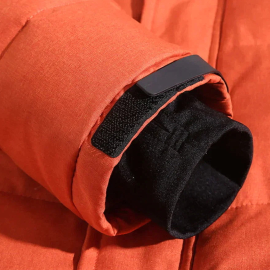 Zimowy parka męski - zamek i kaptur | zimowy styl