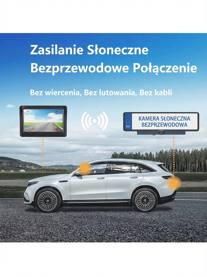 Solarnie Zasilana Kamera Tylna HD