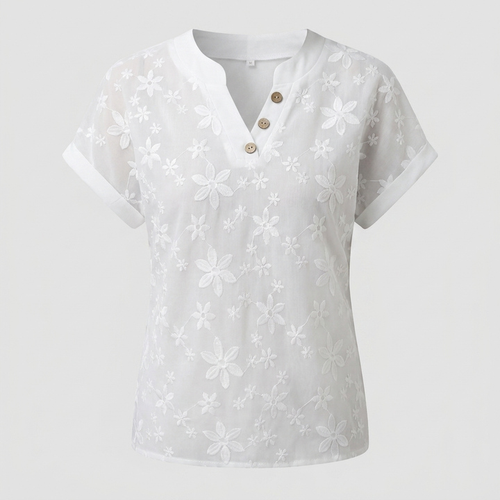 Kwiatowa Koszula V-Neck dla Kobiet