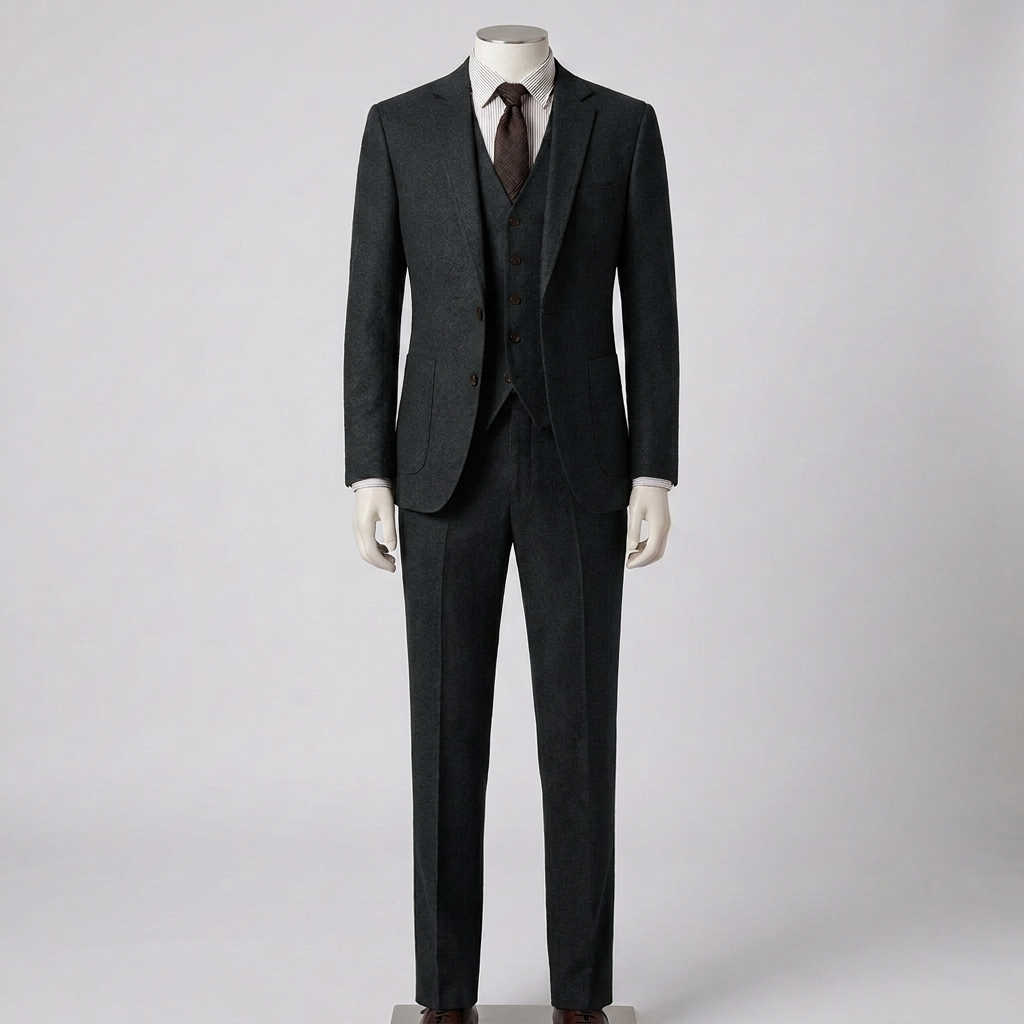 Męski Trzy‑Częściowy Garnitur Slim-Fit Spodnie
