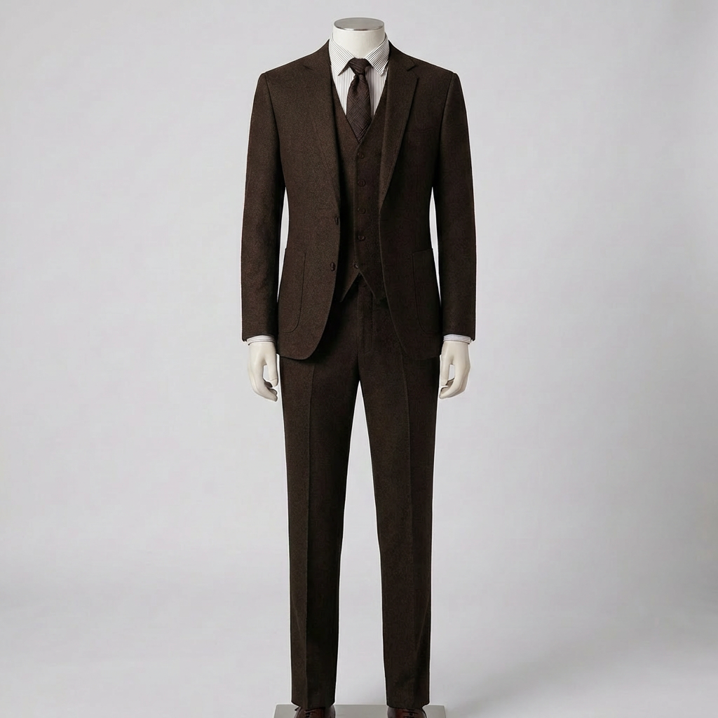 Męski Trzy‑Częściowy Garnitur Slim-Fit Spodnie