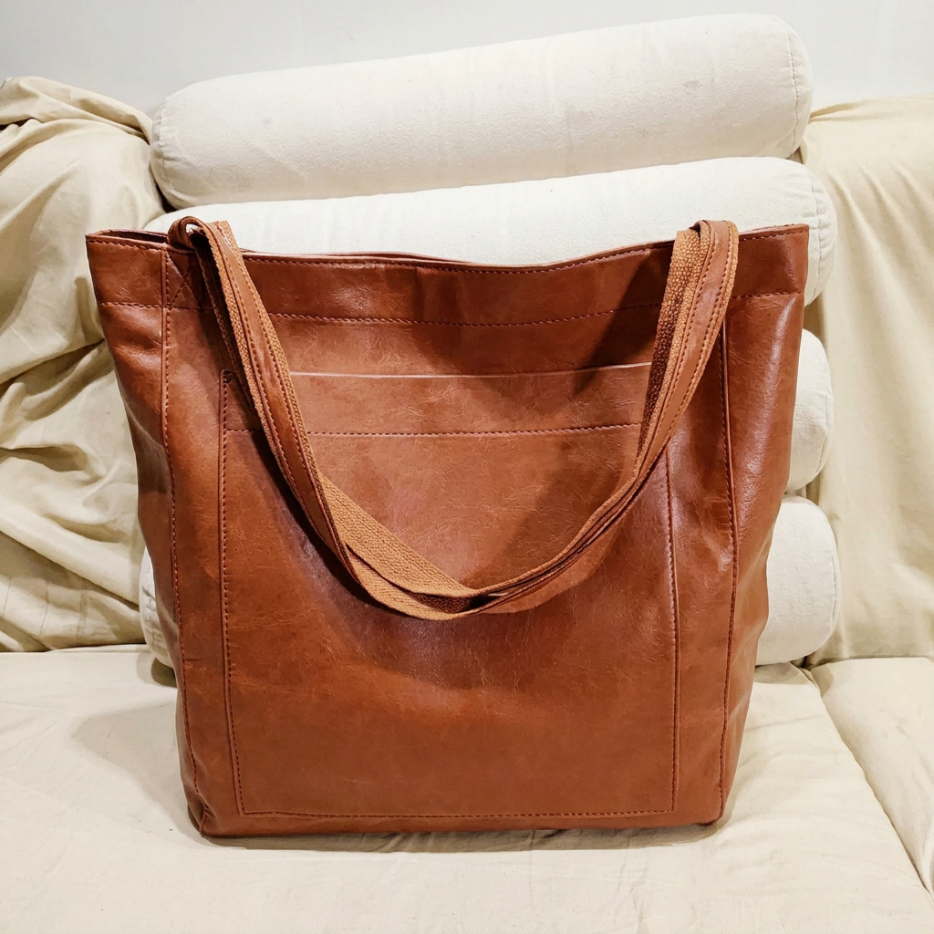 Elegancka Skórzana Shopperka Damska