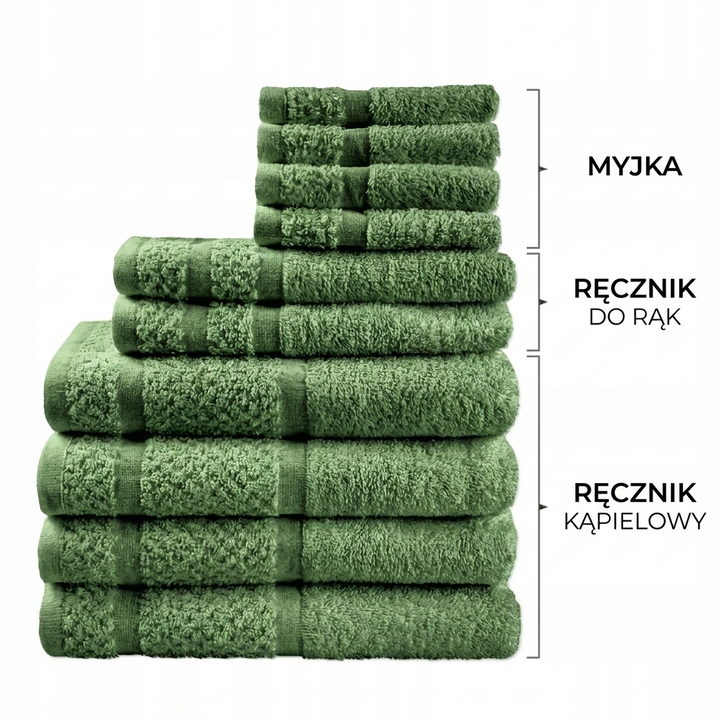 Komplet Ręczników 10 Elementów