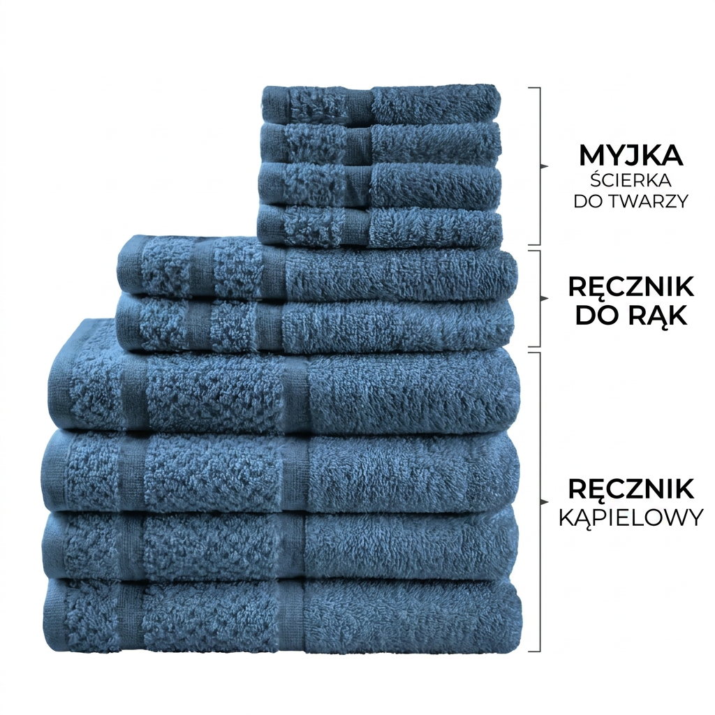Komplet Ręczników 10 Elementów