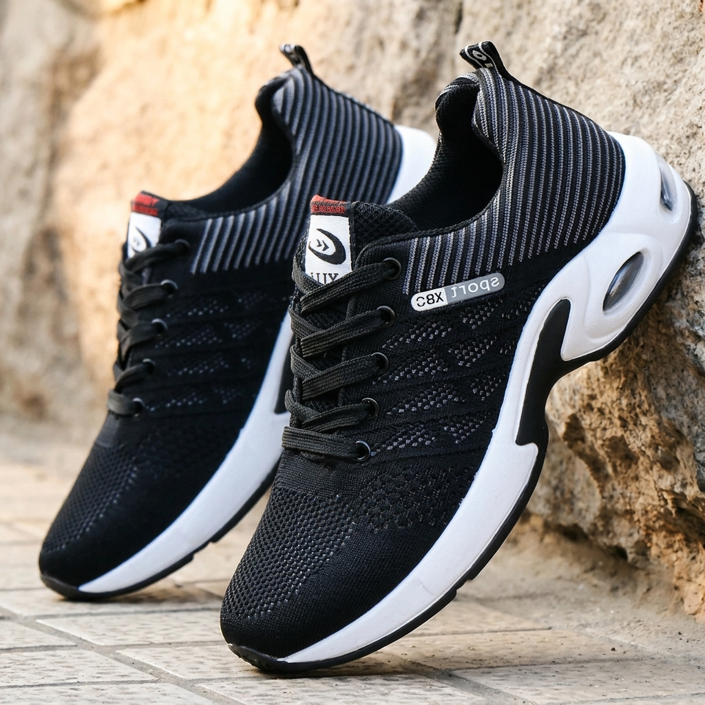 Buty Sportowe Męskie Oddychające, Czerwony 39