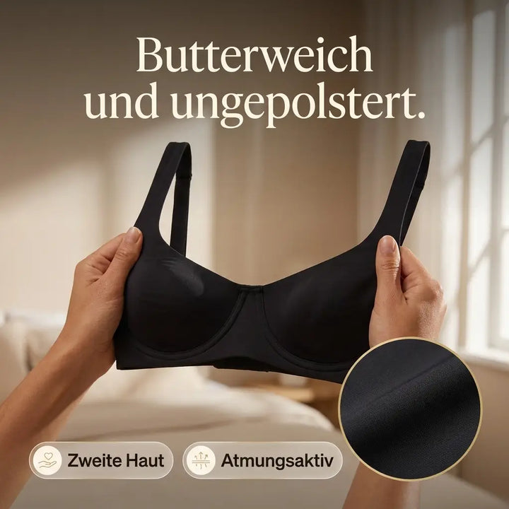 Bezszwowy biustonosz balconette z dwuwarstwowymi miseczkami, unosi i modeluje bez wyściełania