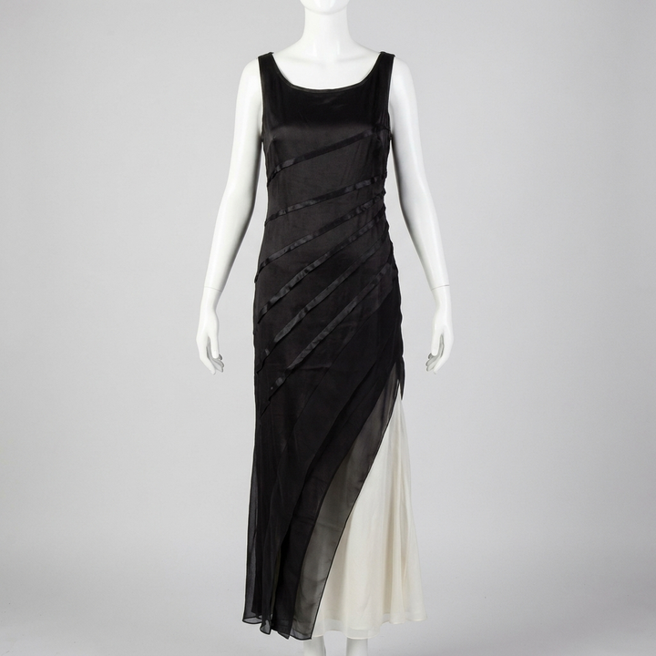 Warstwowa sukienka maxi w stylu ombre