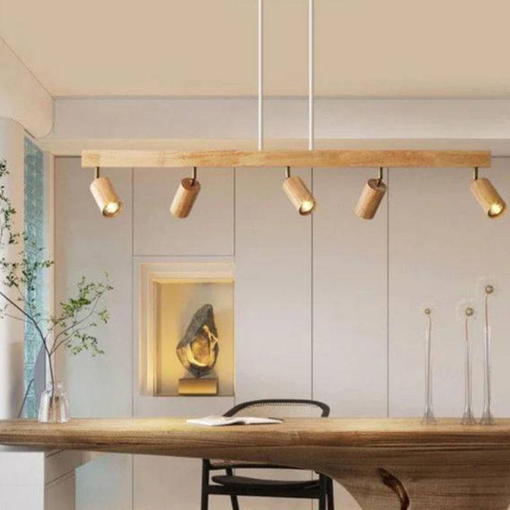 Regulowany Drewniany Reflektor Sufitowy – EcoLux