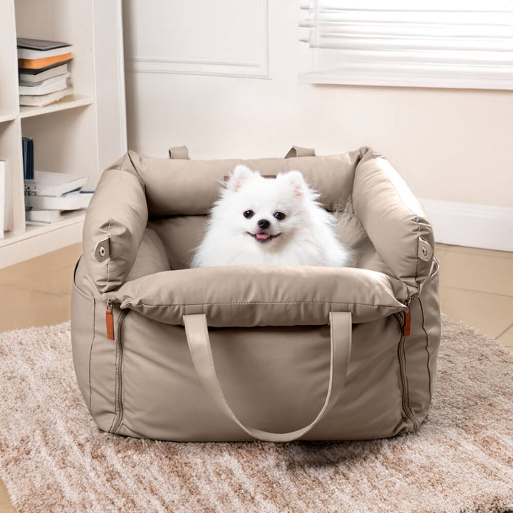 Wygodny zimowy fotelik samochodowy dla psa - PawLuxury