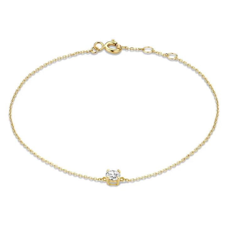 Elegancka bransoletka z białego złota z delikatnymi detalami
