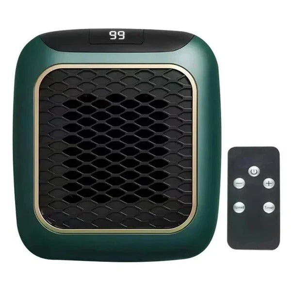 Mini grzejnik ścienny 800 W do gniazdka, cichy i kompaktowy