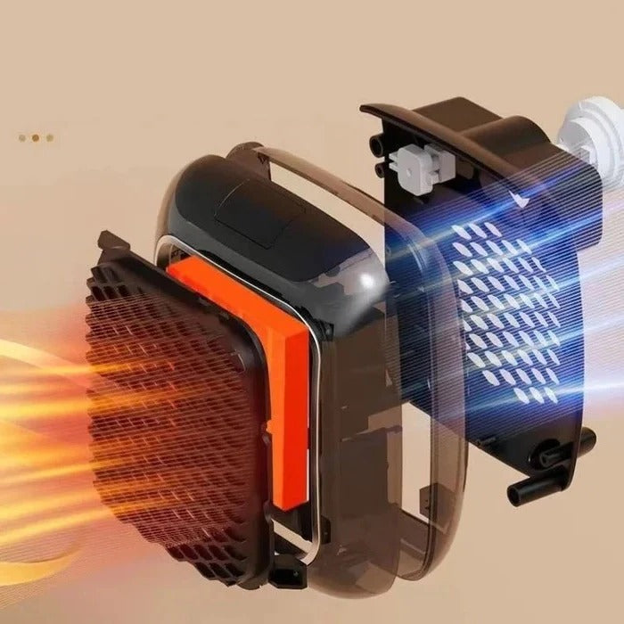Mini grzejnik ścienny 800 W do gniazdka, cichy i kompaktowy