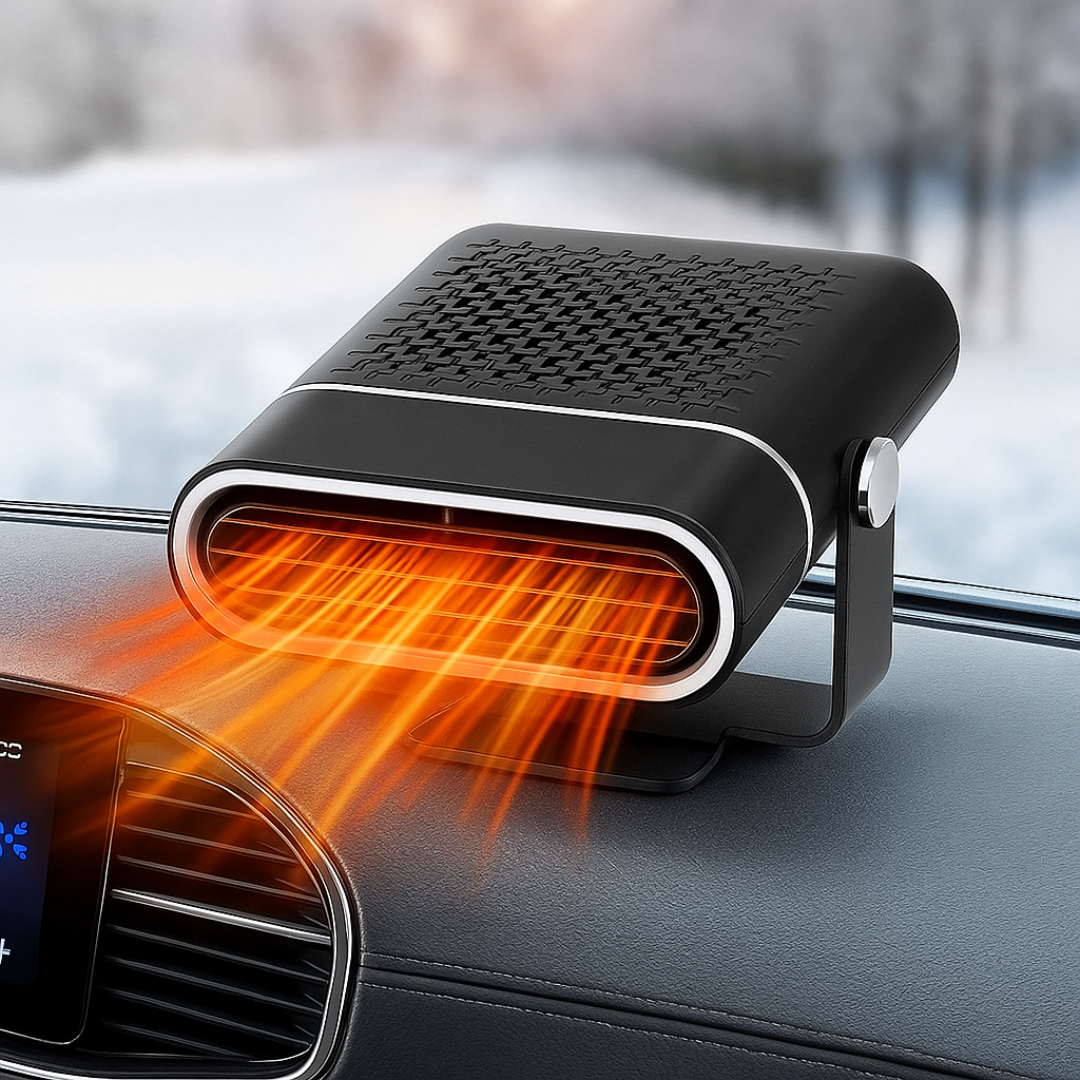 Podgrzewacz do samochodu i odszranżacz szyb | 12V USB Przenośny | Czarny