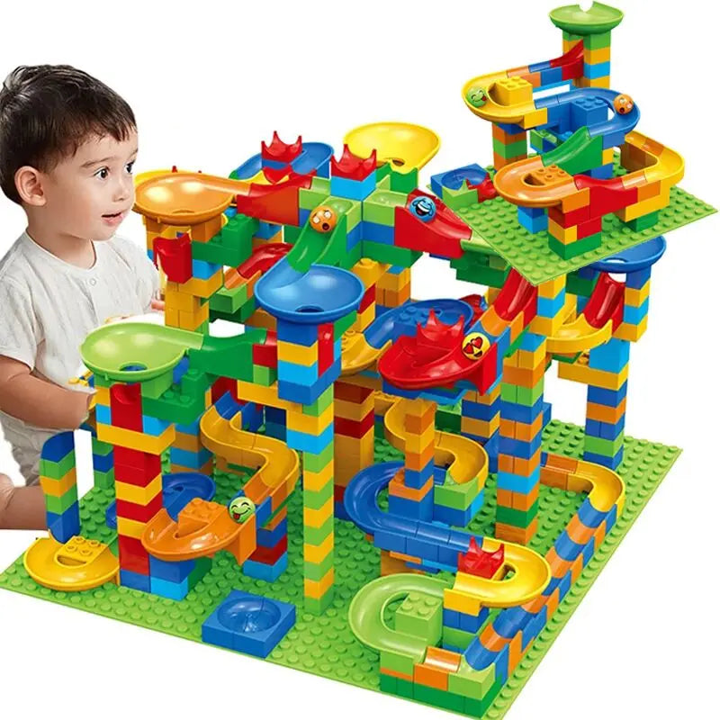 168-elementowy zestaw do budowy kulodromu dla dzieci od 3 lat | Logika i motoryka mała