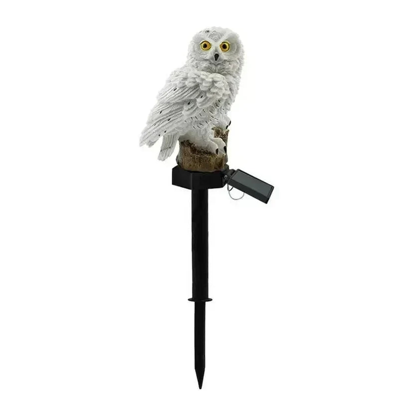 Solarna lampa ogrodowa sowa z ciepłą białą diodą LED, wodoszczelna IP65, 45 cm