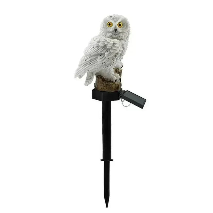 Solarna lampa ogrodowa sowa z ciepłą białą diodą LED, wodoszczelna IP65, 45 cm