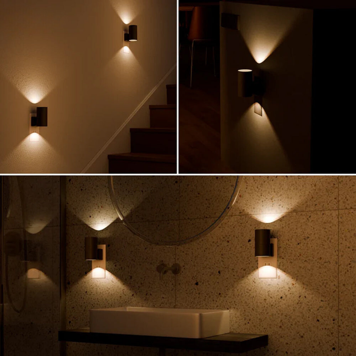 Lampka nocna w stylu Bauhaus – ściemnialne światło LED