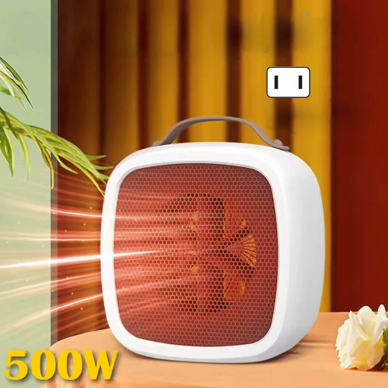 Mini grzejnik na biurko 500 W PTC, cichy i szybko się nagrzewa