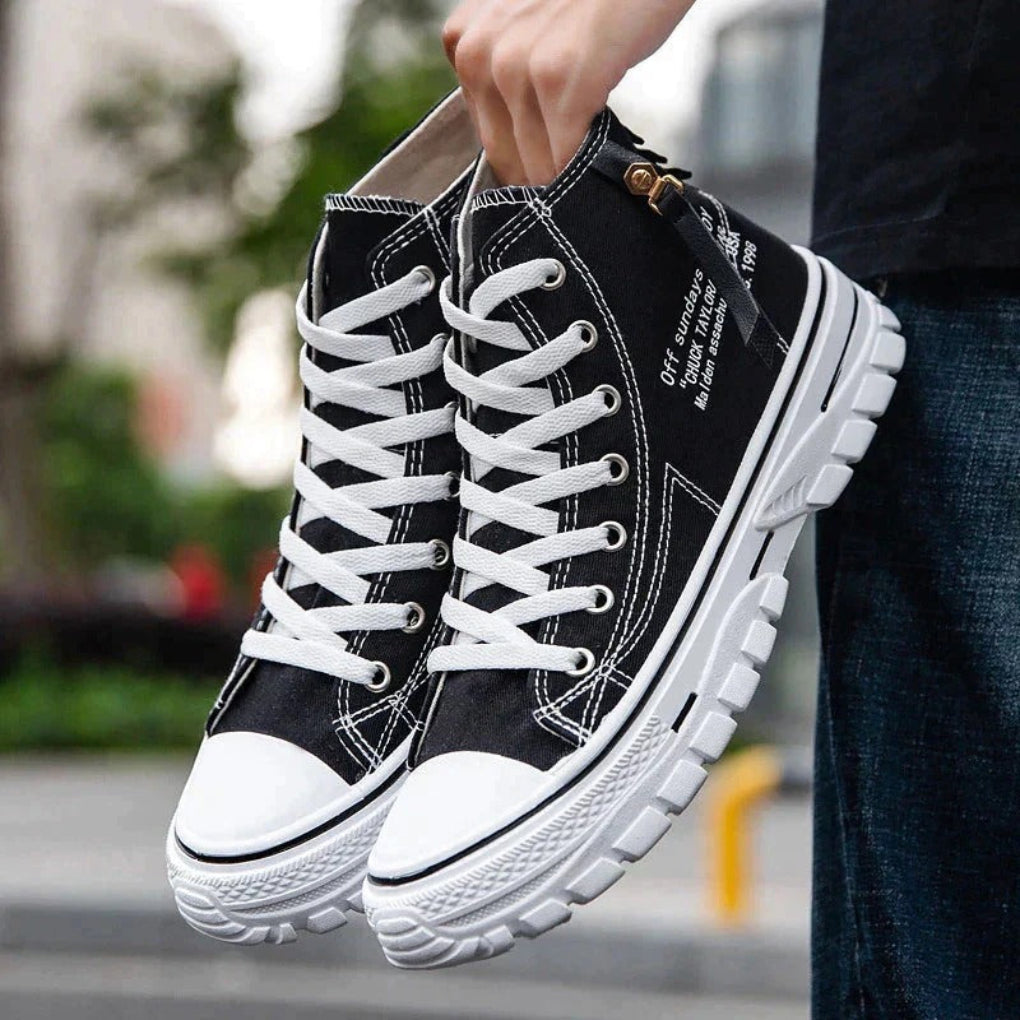 Casual Streetwear Męskie Chunky Canvas High Tops