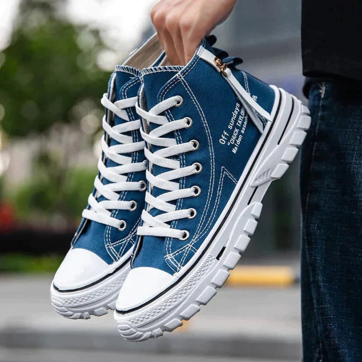 Casual Streetwear Męskie Chunky Canvas High Tops