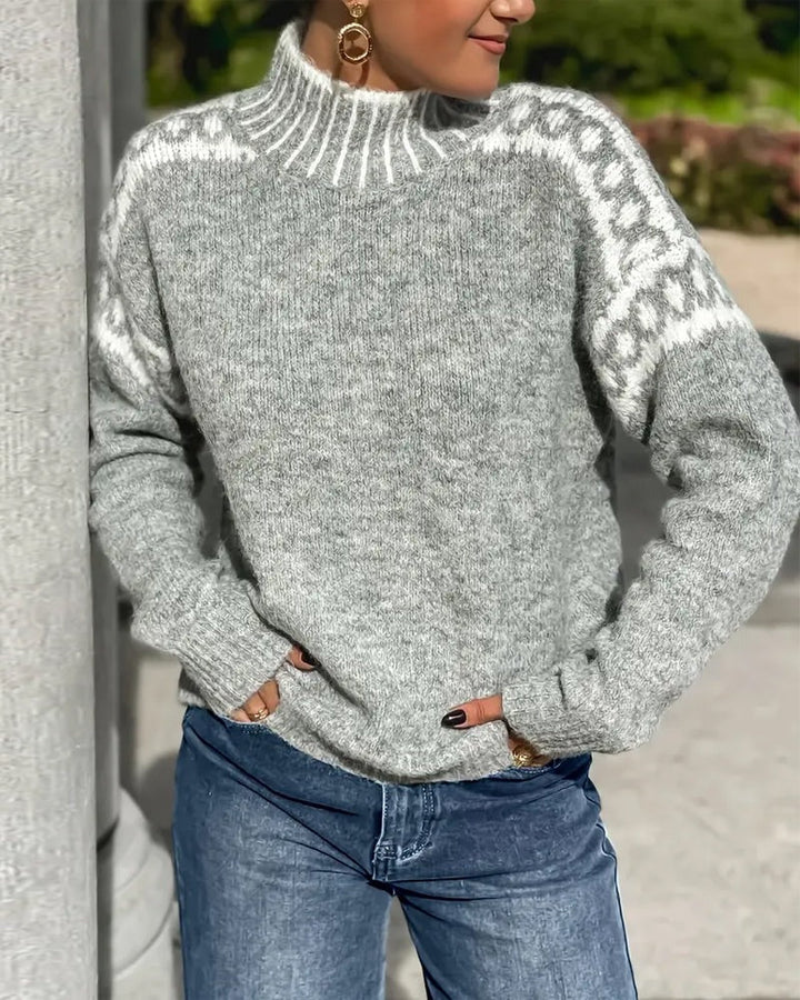 Damski ciepły sweter z dzianiny waflowej Cozy, gruba dzianina na zimne dni