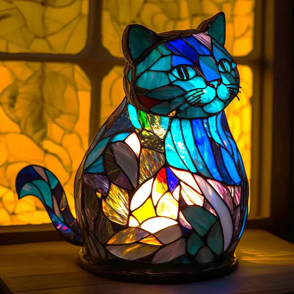 Lampy Zwierzęce z Kolorowego Szkła – Artystyczna Dekoracja na Stół